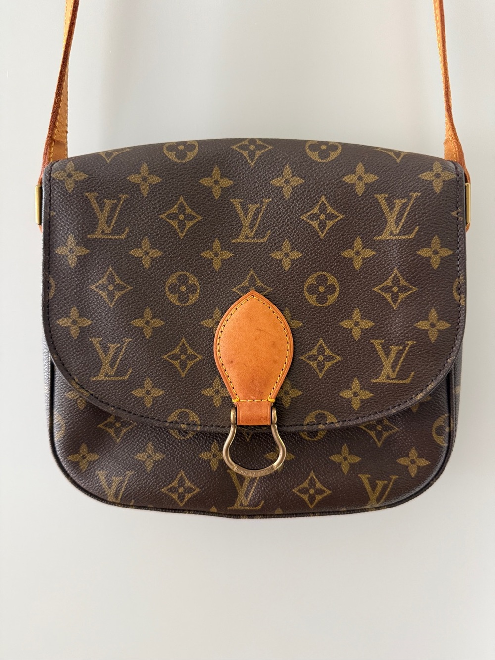 AUTH Louis Vuitton Monogram Canvas Crossbody in Brown and Tan - Picture 2 of 11